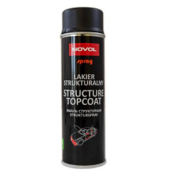 Фарба для бамперів структурна   NOVOL TOPCOAT, чорна  500мл  (аероз.),