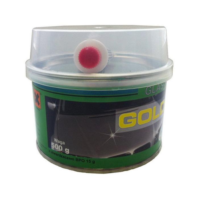 Шпаклівка зі скловолокном GOLD CAR GLASS, 0,5 кг