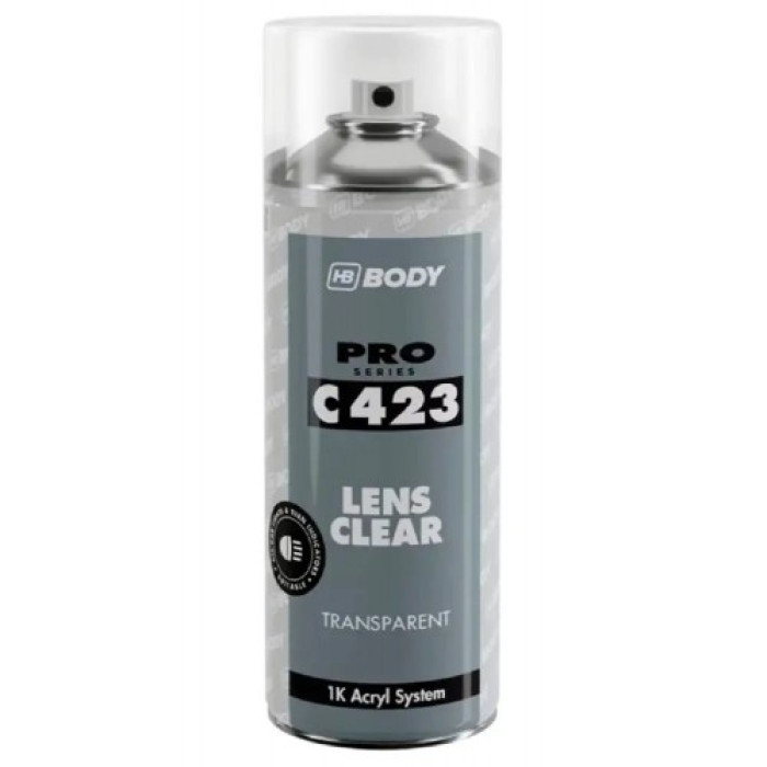 Аерозольна фарба LENS CLEAR д/відновлення фар 0,4л. BODY 423