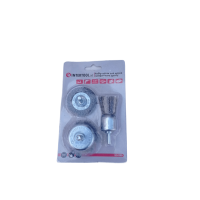 Набор проволочных щеток для дрели 3 ед., 1/4" INTERTOOL