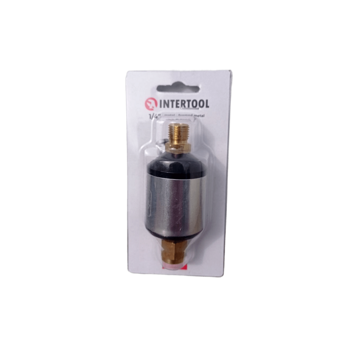 Мини-фильтр для покрасочного пистолета в металле 1/4" INTERTOOL PT-1403