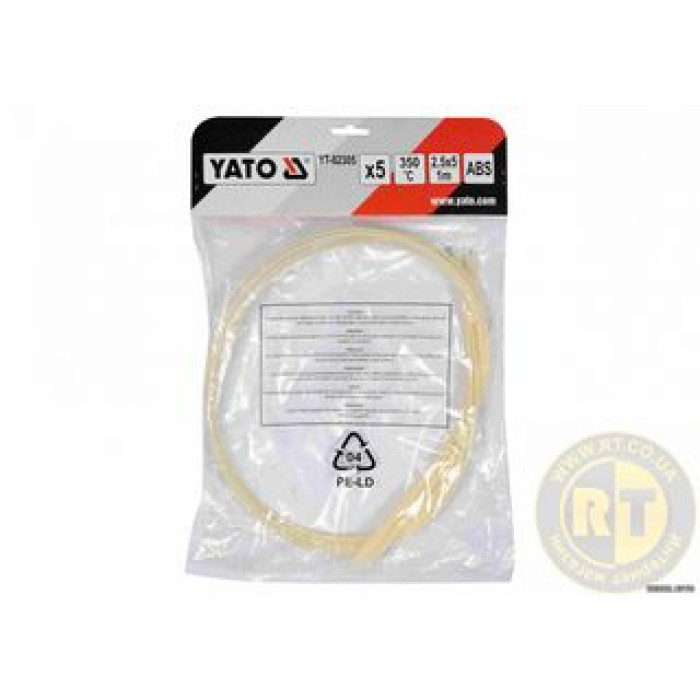 Полипропиленовые сварочные прутки ABS YATO 2.5×5 мм, 1 м, 300°C (5 шт)