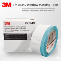 3M 06349 Мащуча стрічка для вклеювання скла (відворотний скотч) 3M Trim Masking Tape, 50мм х 10м, козирок 10мм