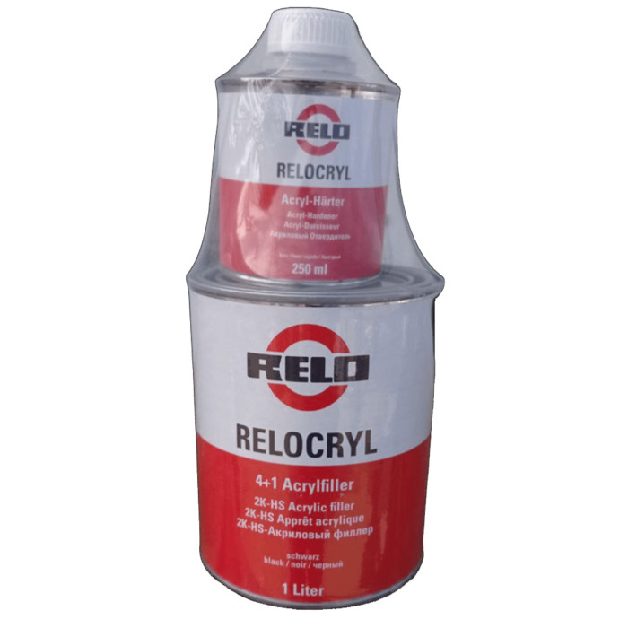 Ґрунт акриловий Relocryl 4+1 Acrylfiller grey, black Set Harter (комплект) 1,25 л.