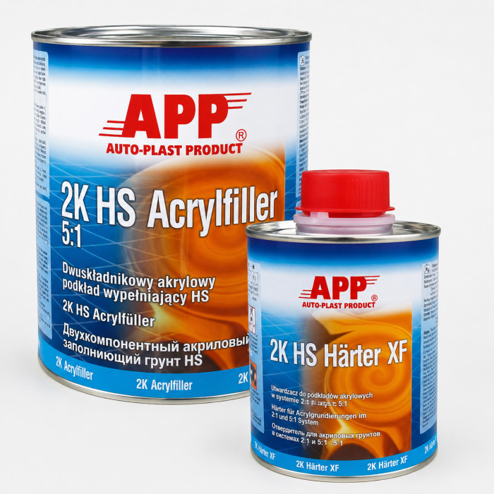Двухкомпонентный акриловый грунт, наполняющий APP2KHS Acrylfiller 5:1