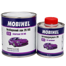 MOBIHEL  Безбарвний лак 2K MS 2:1 (0,5l комплект)