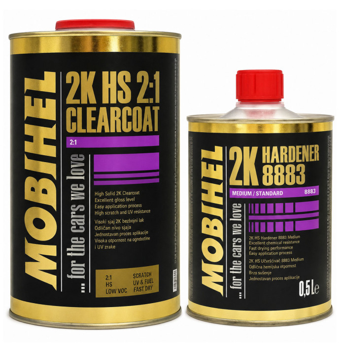 MOBIHEL Безбарвний лак 2K HS 2:1 (комплект)
