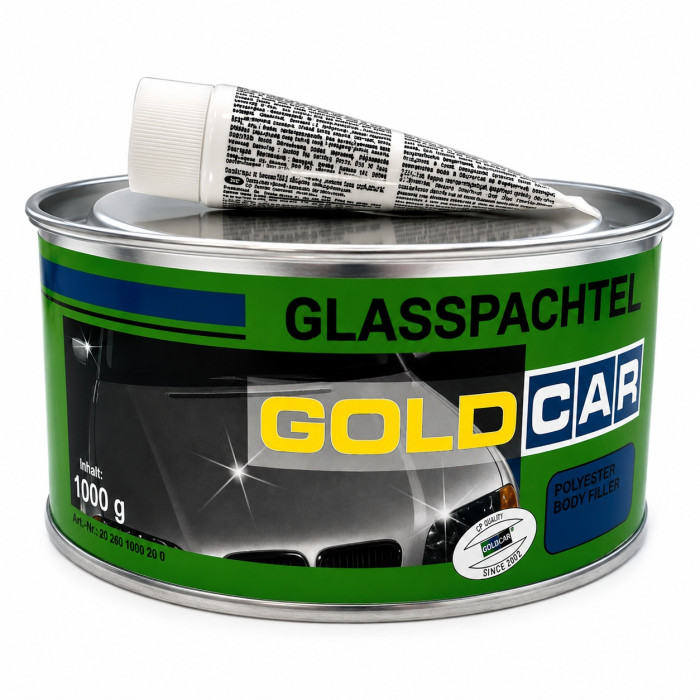 Шпаклевка со стекловолокном GOLD CAR  GLASS, 2 кг