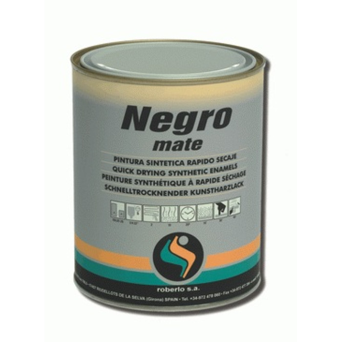 Negro mate, чорна матова фарба 1л