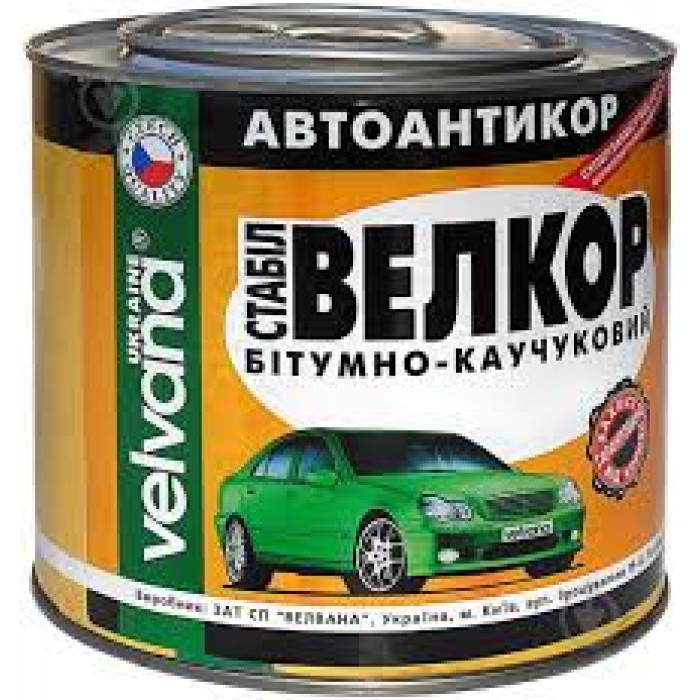 Автоантикор "велкор" (бітумно-каучуковий чорна) 1,8 кг